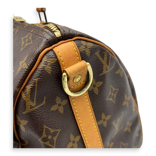 Louis Vuitton Speedy Bandouliere Top Handle Bag 30 Brown in Monogram Coated Canvas, Gold hardware_7