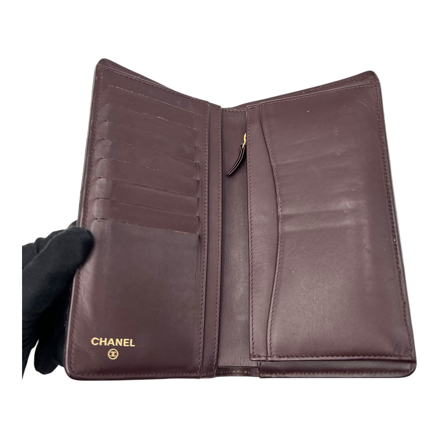 Chanel Classic Wallet Black in Caviar Leather, Gold hardware_7