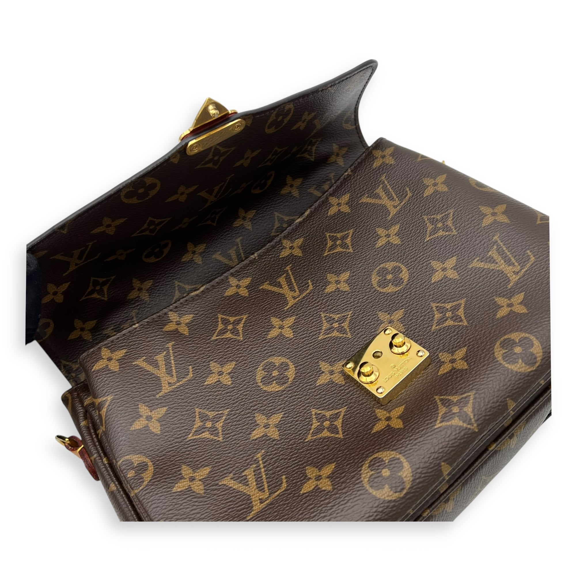 Louis Vuitton Metis Crossbody Bag Brown in Monogram Coated Canvas, Gold hardware_7