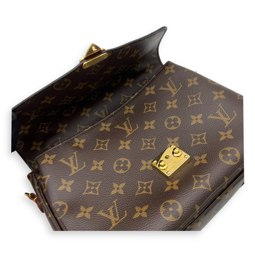 Louis Vuitton Metis Crossbody Bag Brown in Monogram Coated Canvas, Gold hardware_7