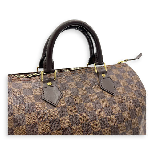 Louis Vuitton Speedy Top Handle Bag 30 Brown in Cowhide Leather, Gold hardware_7