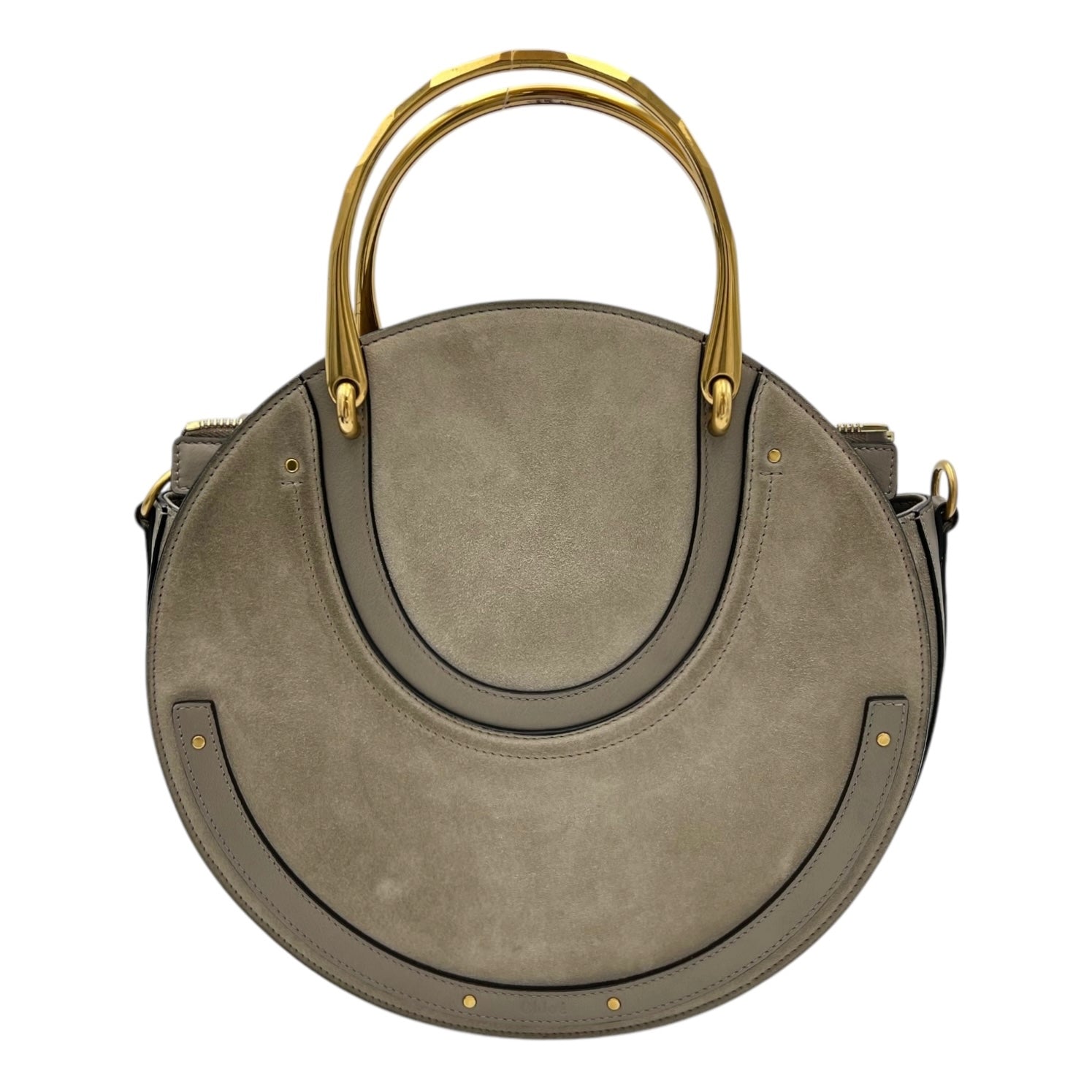 Chloé Pixie Top Handle Bag Grey in Calfskin, Gold hardware_1