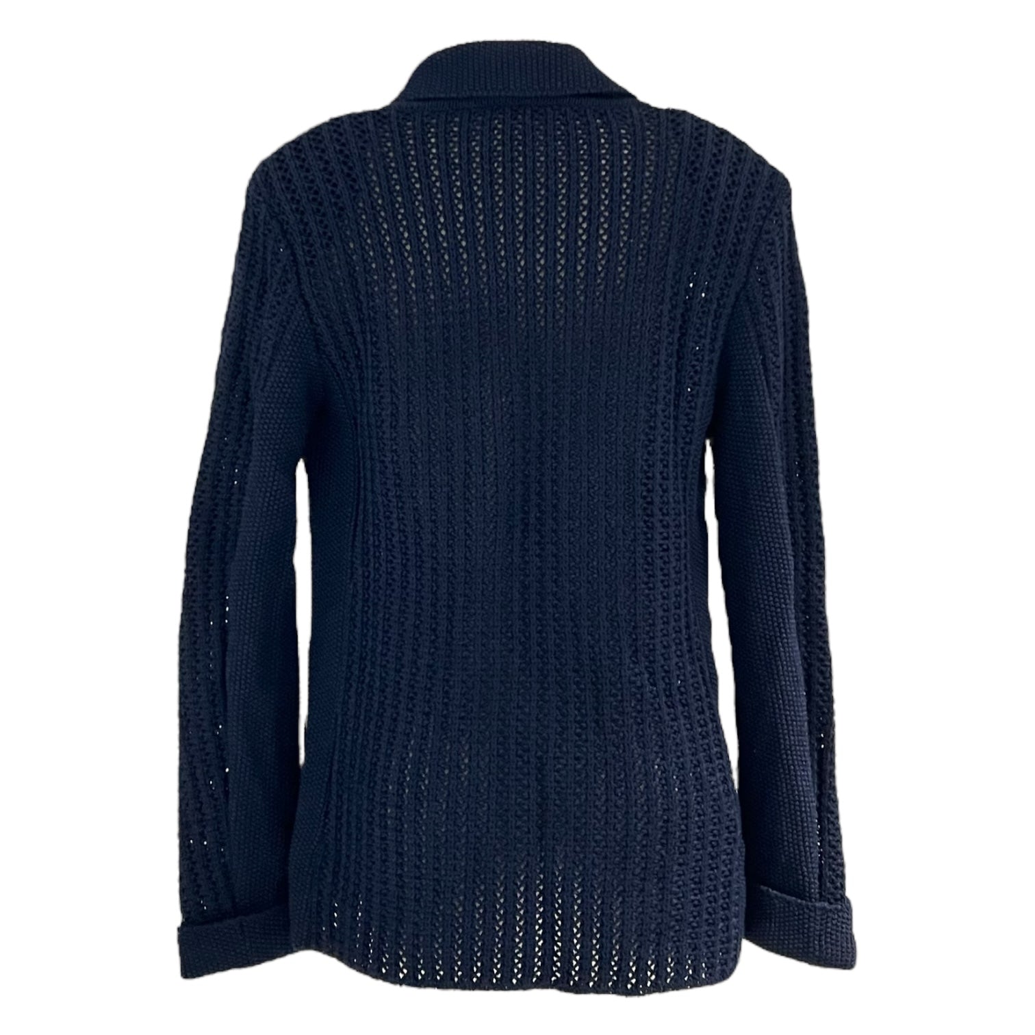 Chanel 19C La Pausa Navy Knitted Cardigan  Ready-To-Wear Blue in Others, Gunmetal hardware_2