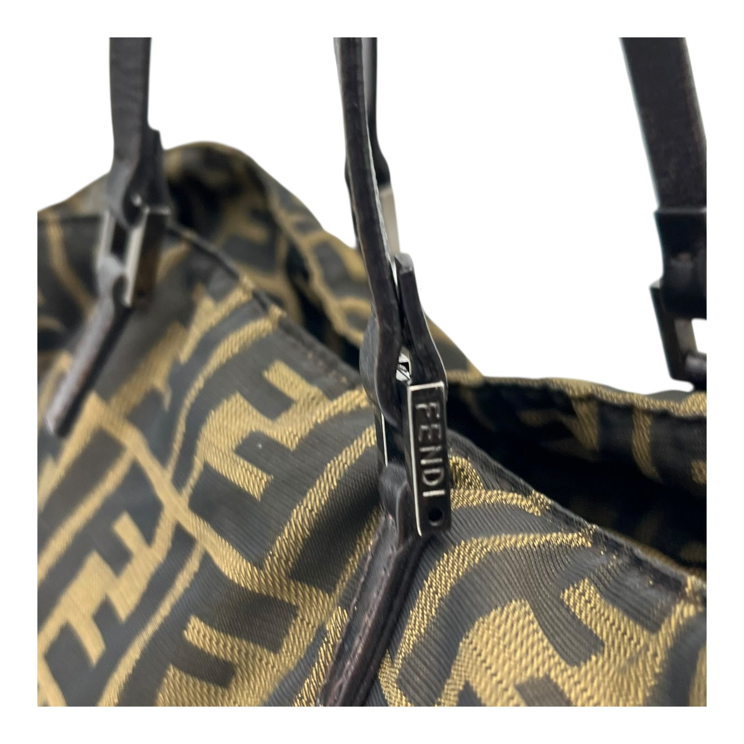Fendi Zucca Tote Bag Brown in Canvas, Silver hardware_7