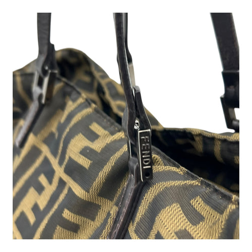 Fendi Zucca Tote Bag Brown in Canvas, Silver hardware_7