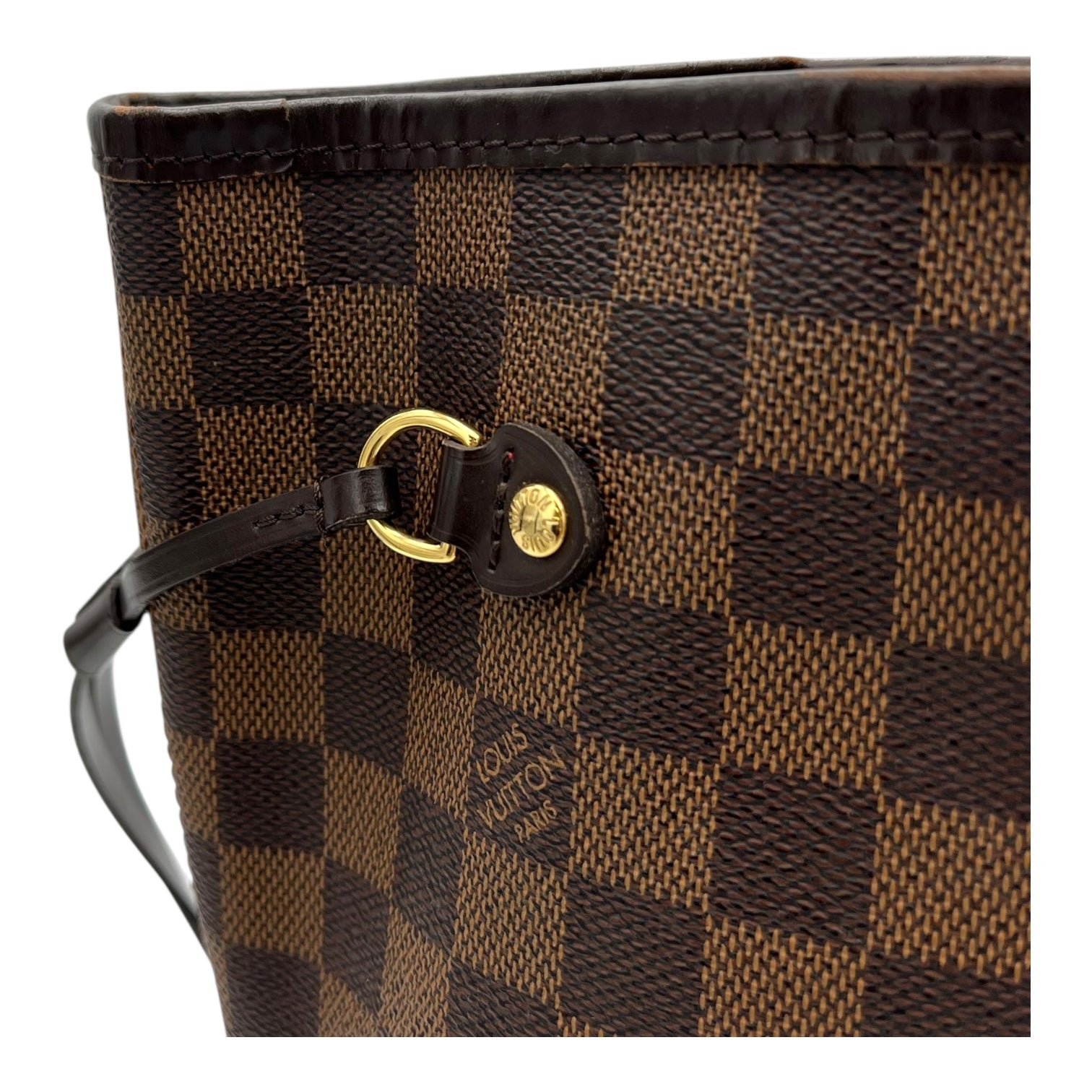 Louis Vuitton Neverfull Tote Bag Brown in Coated Canvas, Gold hardware_7