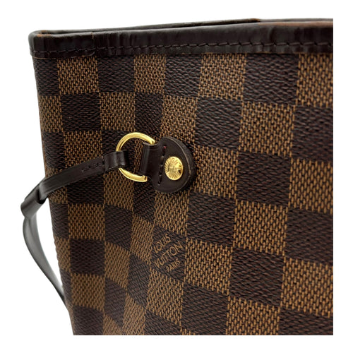 Louis Vuitton Neverfull Tote Bag Brown in Coated Canvas, Gold hardware_7