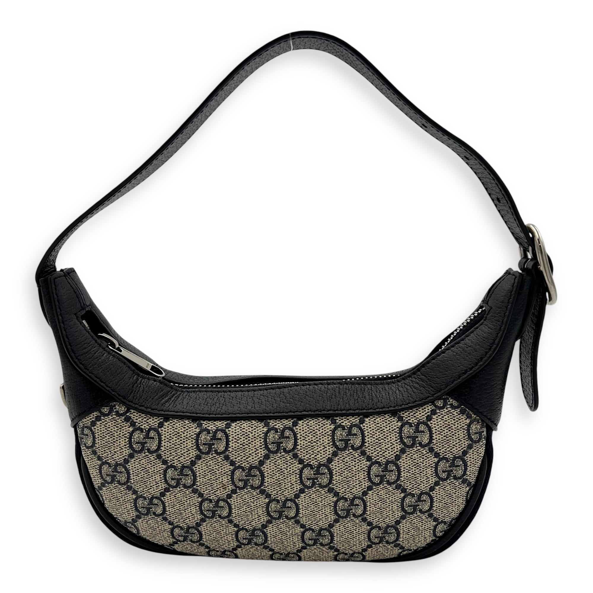 Gucci Ophidia Top Handle Bag Mini Blue in Coated Canvas, Silver hardware_2