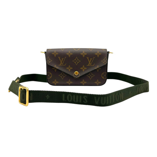 Louis Vuitton Felicie Strap and Go Wallet On Chain Brown in Monogram Coated Canvas, Gold hardware_7