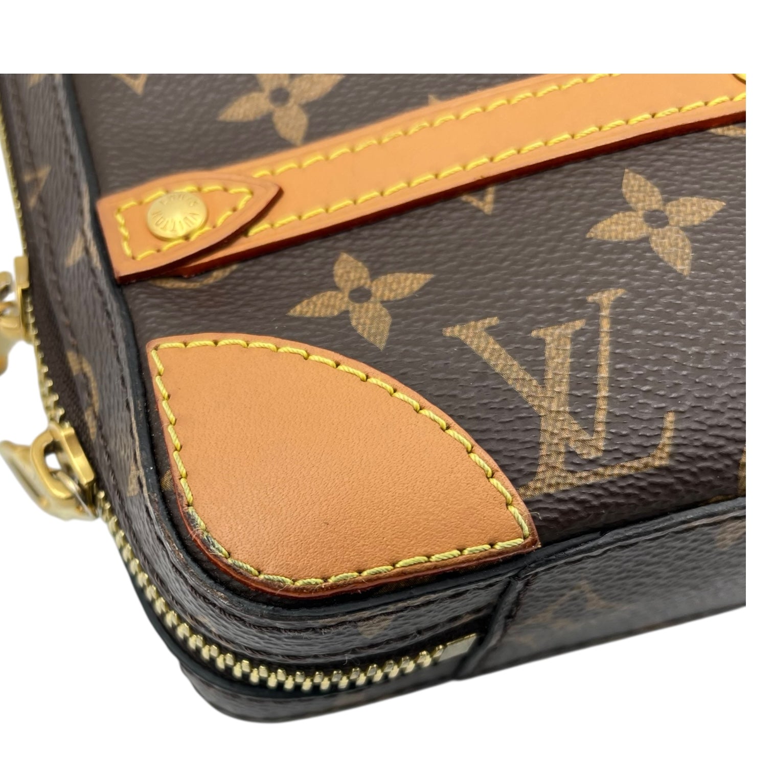 Louis Vuitton Trunk Crossbody Bag MM Brown in Monogram Coated Canvas, Gold hardware_7