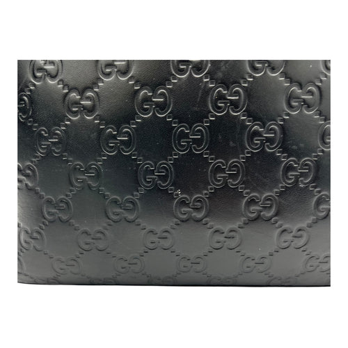 Gucci Guccissima Crossbody Bag Black in Calfskin, Silver hardware_8