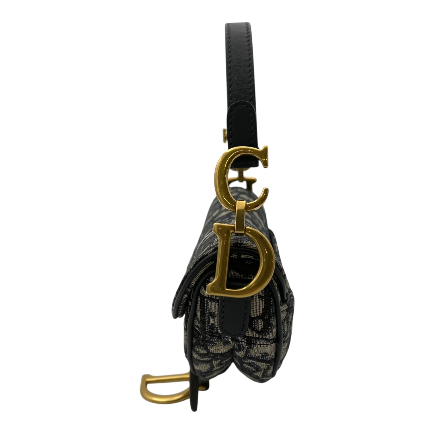 Christian Dior Saddle Mini with Strap Shoulder Bag in Jacquard, Gold hardware_4