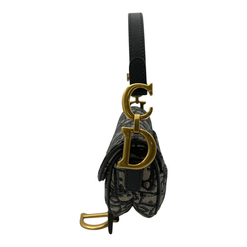 Christian Dior Saddle Mini with Strap Shoulder Bag in Jacquard, Gold hardware_4