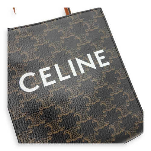 Celine Cabals Vertical Top Handle Bag Gold in Coated Canvas, Gold hardware_7