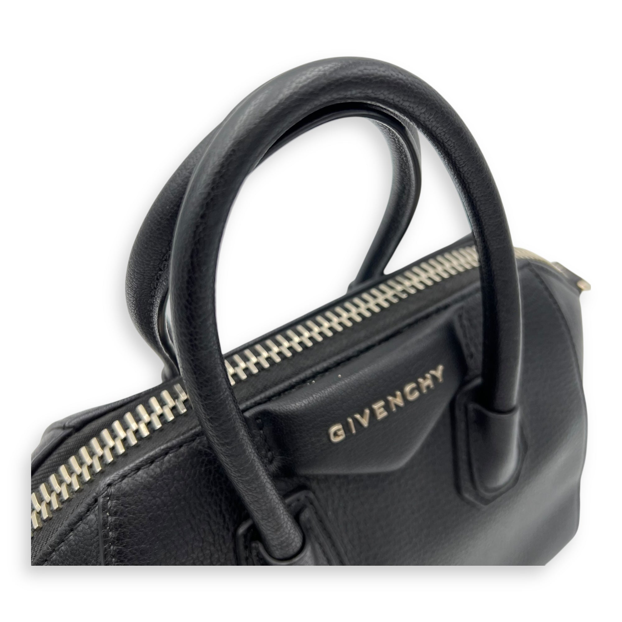 Givenchy Antigona Top Handle Bag Black in Calfskin, Silver hardware_7