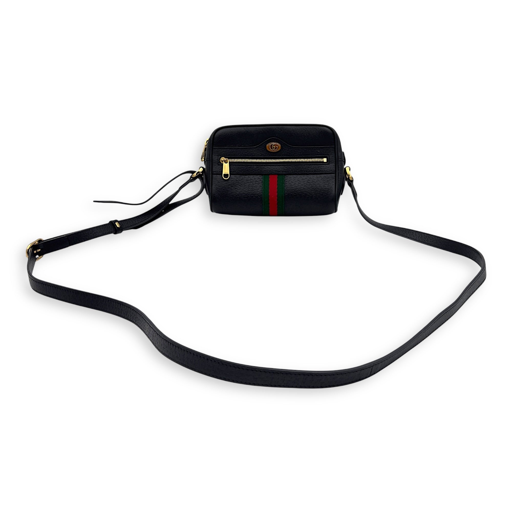 Gucci Ophidia Shoulder Bag Black in Calfskin, Gold hardware_7