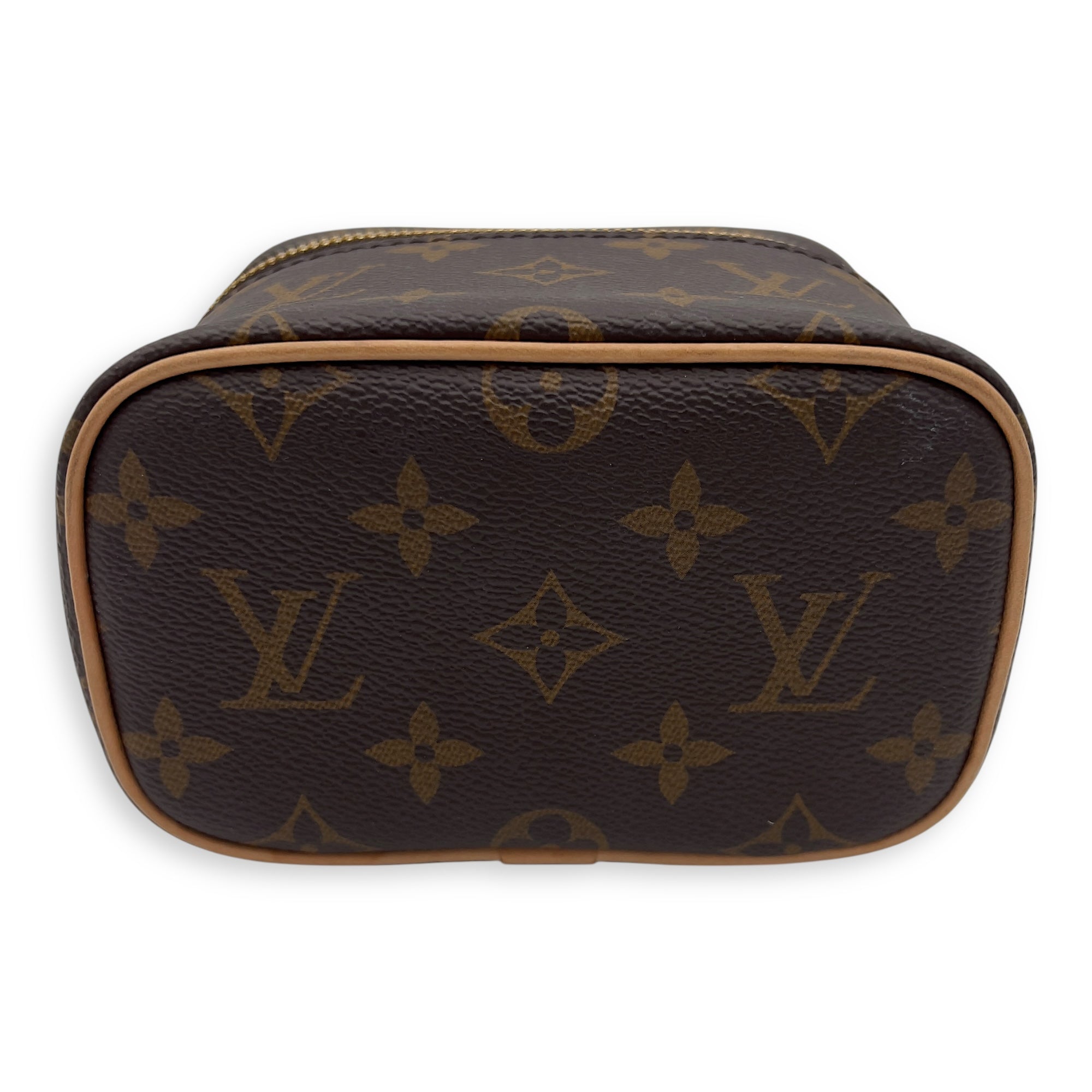 Louis Vuitton Nice Vanity Bag Nano Brown in Monogram Coated Canvas, Gold hardware_5
