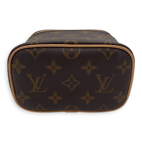 Louis Vuitton Nice Vanity Bag Nano Brown in Monogram Coated Canvas, Gold hardware_5