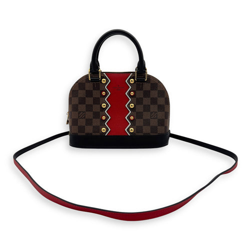 Louis Vuitton Karakoram Alma BB Damier Ebene Top Handle Bag in Coated Canvas, Gold hardware_7