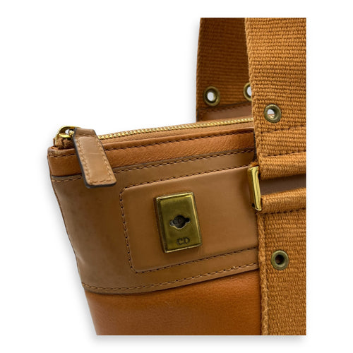 Christian Dior Vintage Card Holder Brown in Calfskin, Gold hardware_7