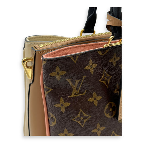 Louis Vuitton Millefeuille Top Handle Bag Brown in Monogram Coated Canvas, Gold hardware_7