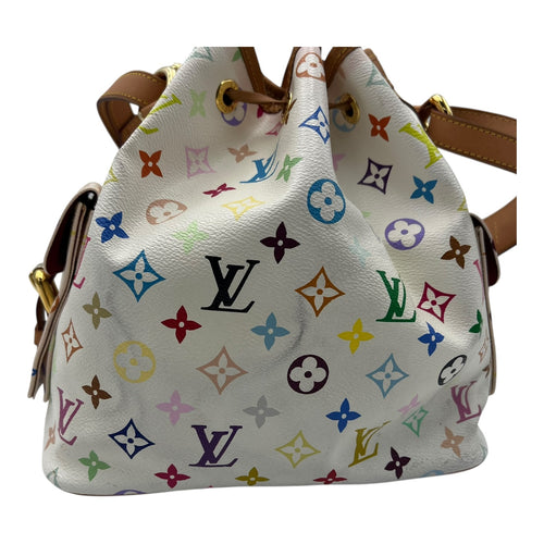 Louis Vuitton Noe Multicolor x Takashi Murakami Bucket Bag in Monogram Coated Canvas, Gold hardware_7