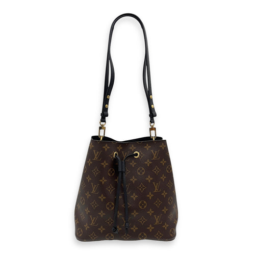 Louis Vuitton NeoNoe Bucket Bag Brown in Monogram Coated Canvas, Gold hardware_9