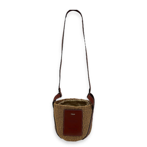 Chloé x Mifuko Crossbody Bag Brown in Raffia, Diamond hardware_5