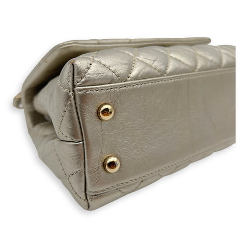 Chanel Coco Small Gold Top Handle Bag in Calfskin, Gold hardware_9