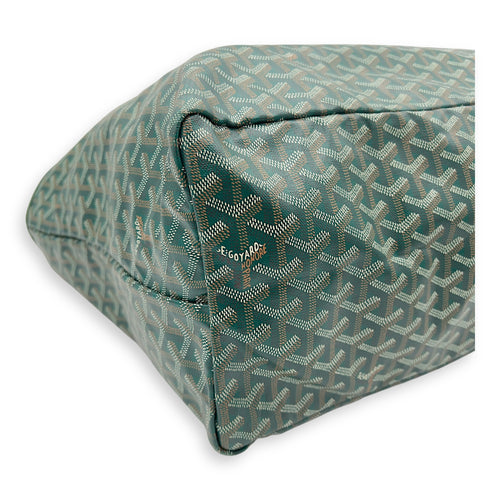 Goyard Saint Louis Tote Bag GM Green in Coated Canvas, Silver hardware_5