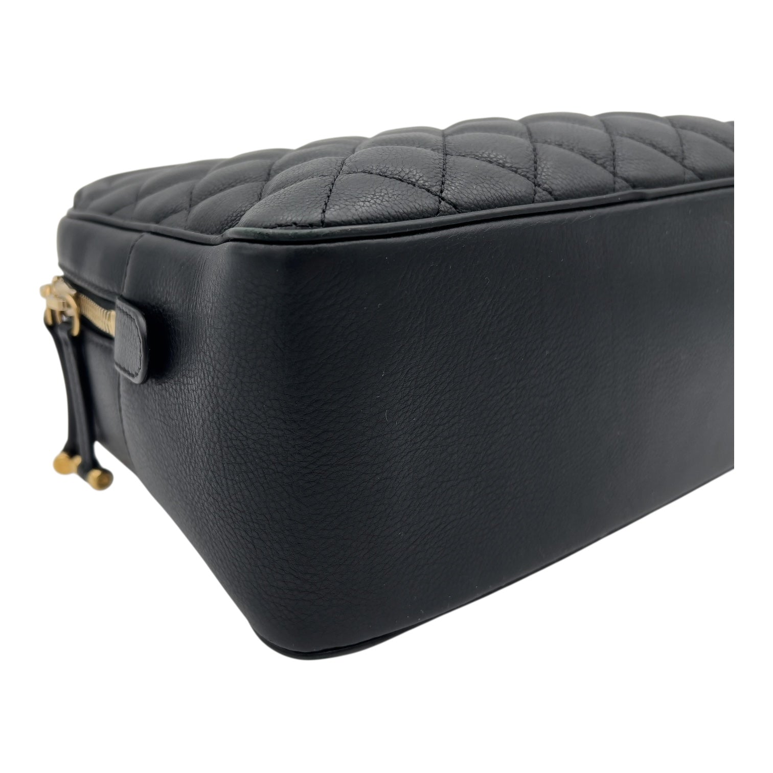 Chanel Vanity Top Handle Bag Black in Caviar Leather, Gold hardware_9