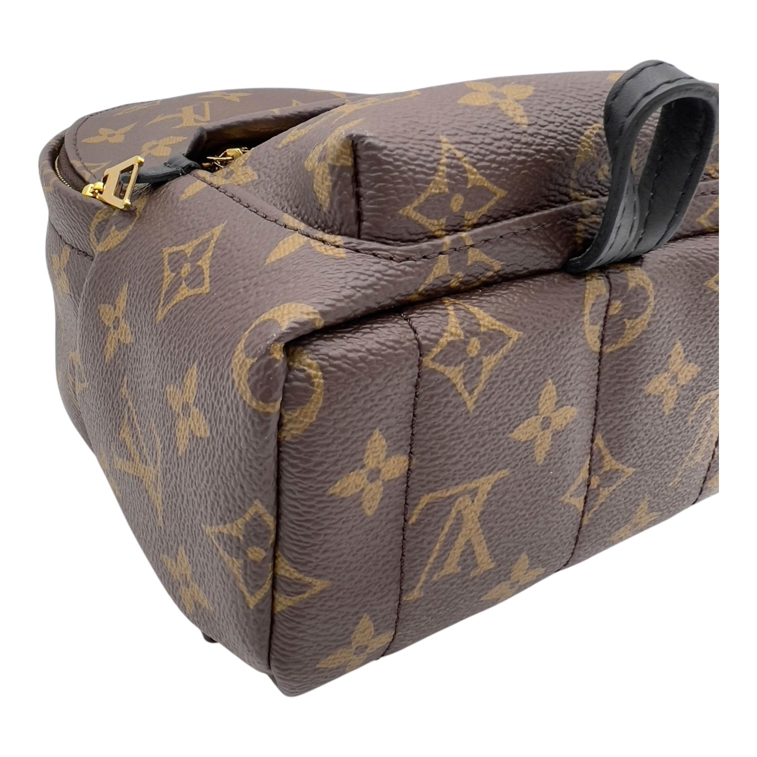 Louis Vuitton Palm Springs Mini Brown Backpack in Monogram Coated Canvas, Gold hardware_9