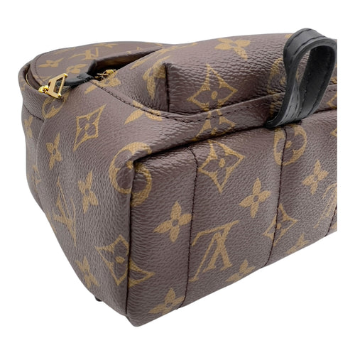 Louis Vuitton Palm Springs Mini Brown Backpack in Monogram Coated Canvas, Gold hardware_9