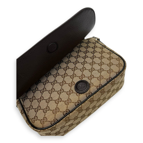 Gucci GG Supreme Small Brown Messenger in Canvas, Silver hardware_7