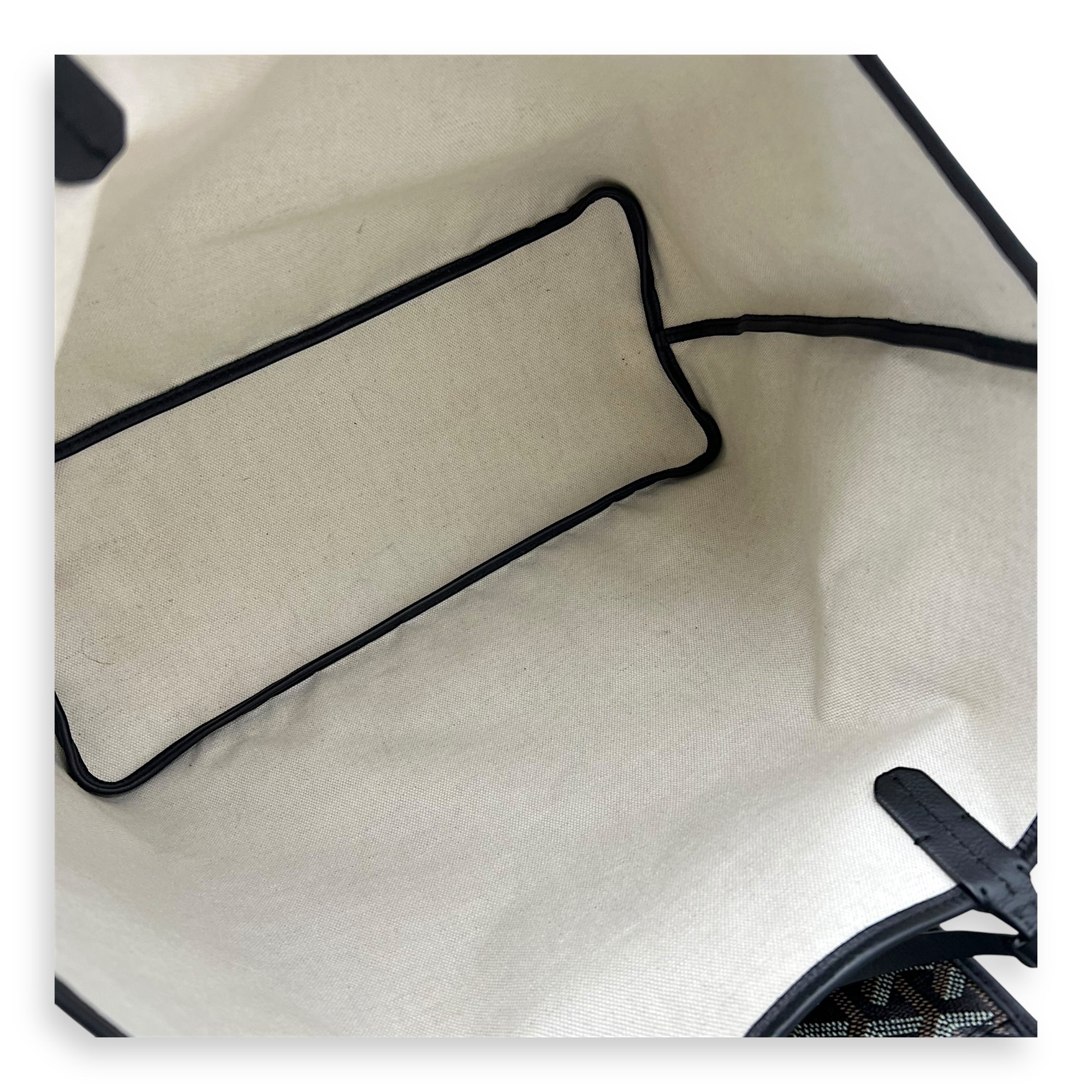 Goyard Saint Louis Tote Bag PM Black in Coated Canvas, Silver hardware_7