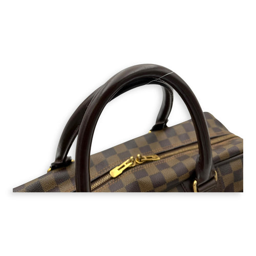 Louis Vuitton ICare Top Handle Bag Brown in Coated Canvas, Gold hardware_7