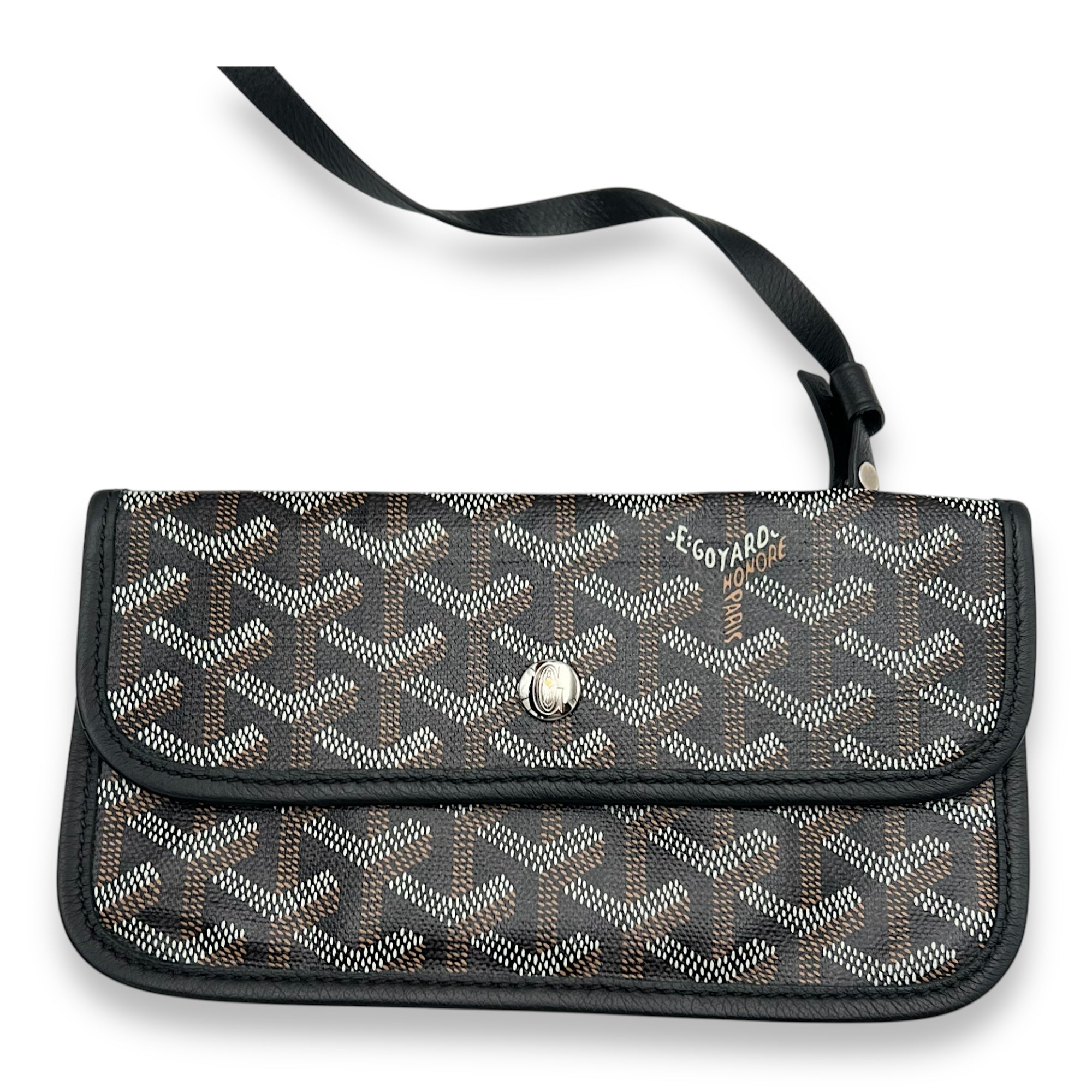 Goyard Saint Louis Tote Bag PM Black in Coated Canvas, Silver hardware_7