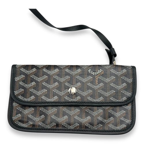 Goyard Saint Louis Tote Bag PM Black in Coated Canvas, Silver hardware_7