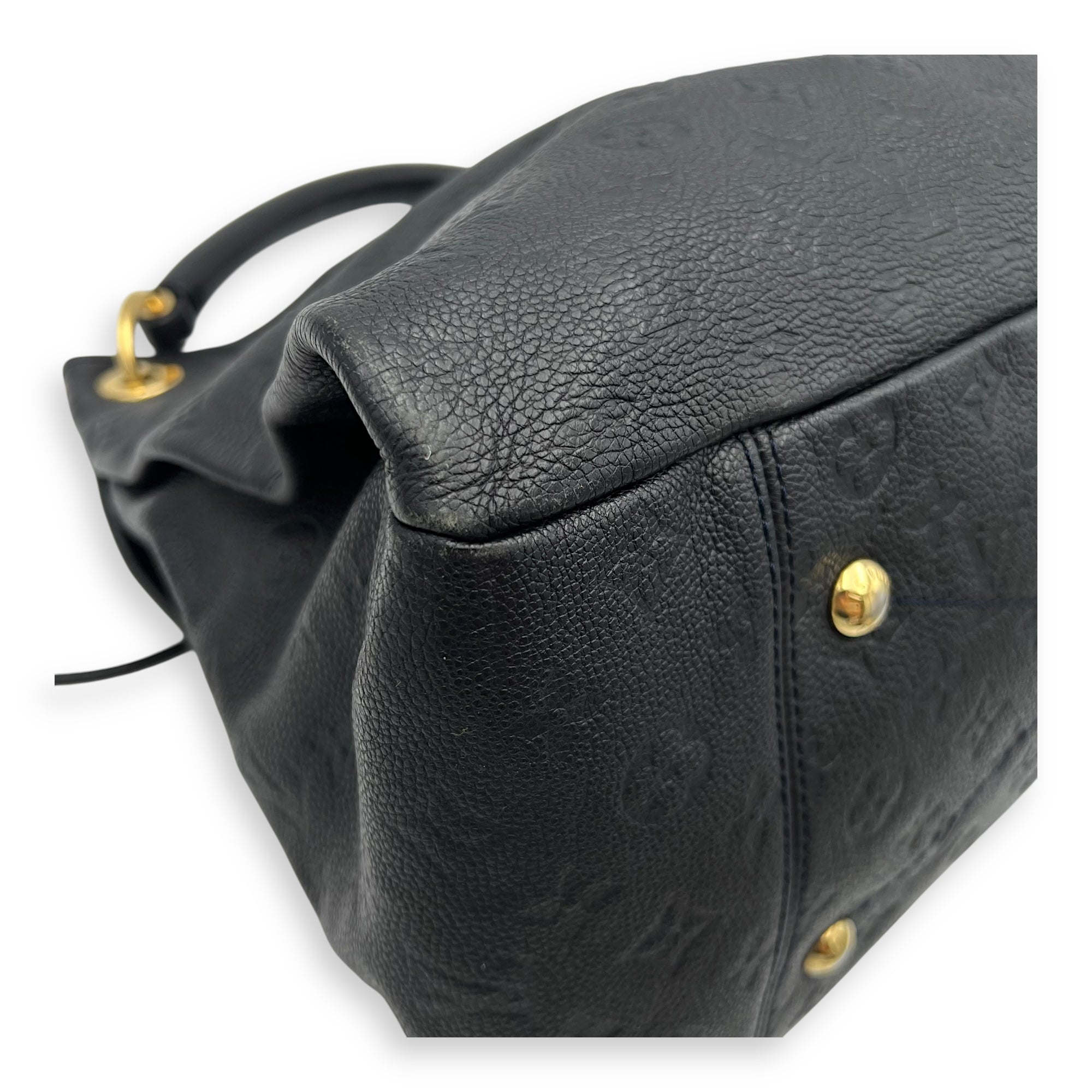 Louis Vuitton Artsy Shoulder Bag Blue in Empreinte Leather, Gold hardware_7