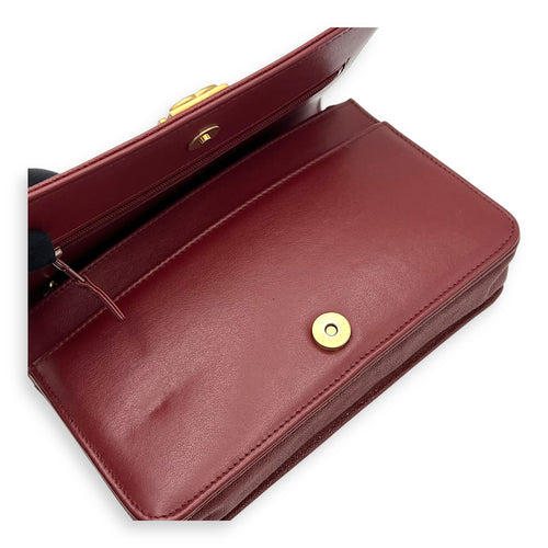 Chanel Boy Wallet On Chain Red in Caviar Leather, Gold hardware_7