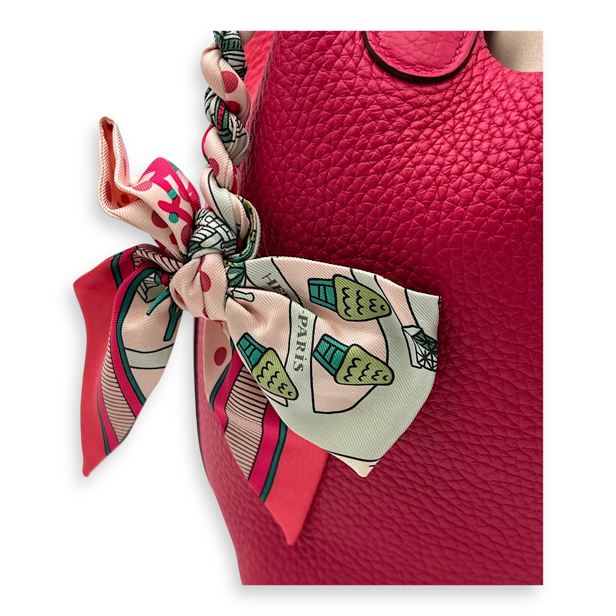 Hermès Picotin Mexican rose/ rouge de coeur in Clemence, Palladium hardware_7
