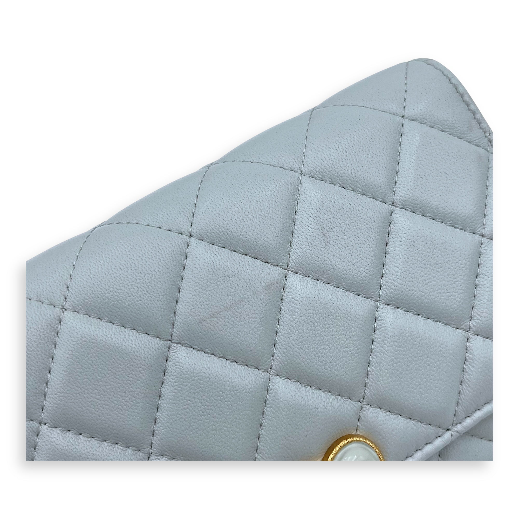 Chanel CC Wallet On Chain Blue in Lambskin, Gold hardware_7