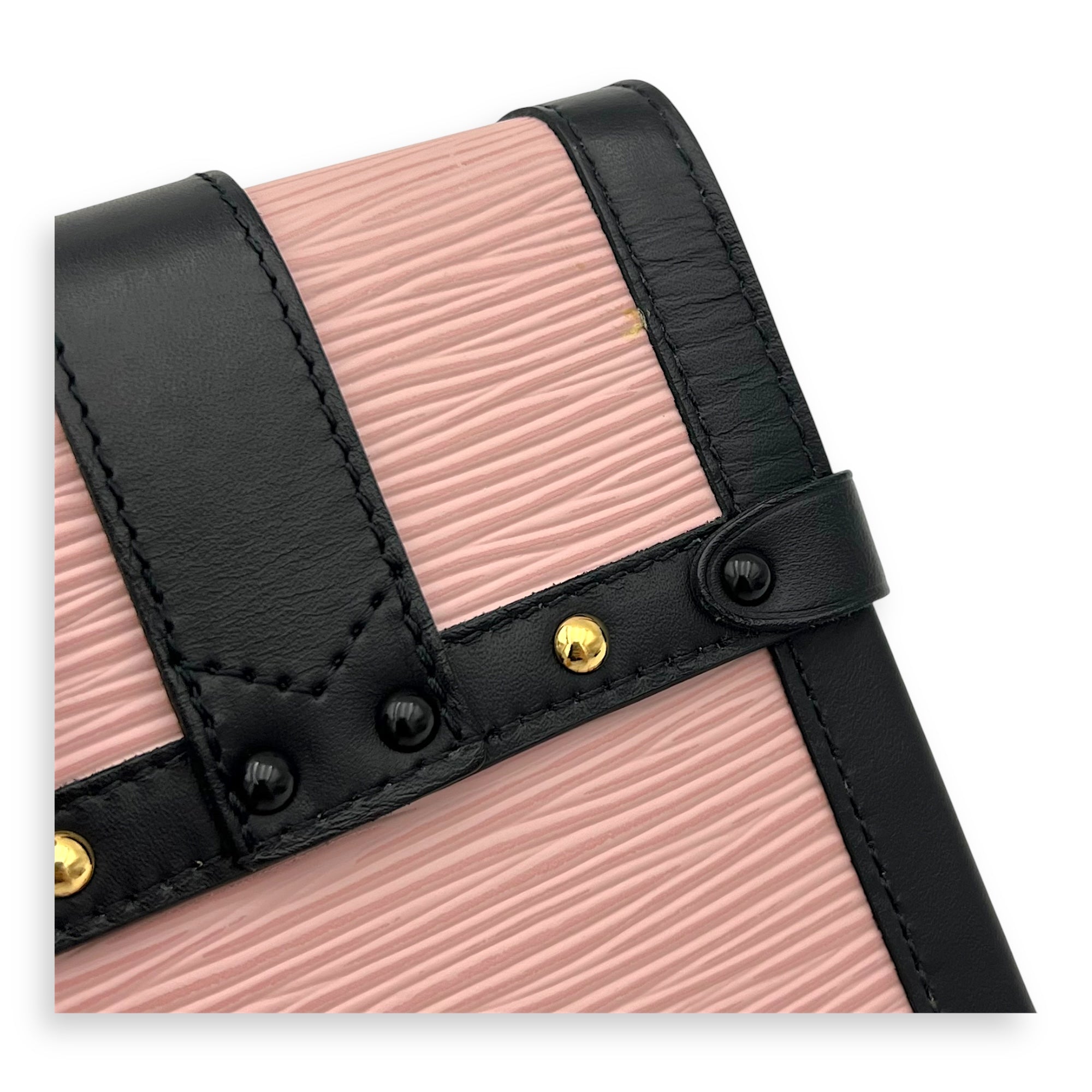 Louis Vuitton Trunk Crossbody Bag Ballerina in Epi Leather, Gold hardware_7