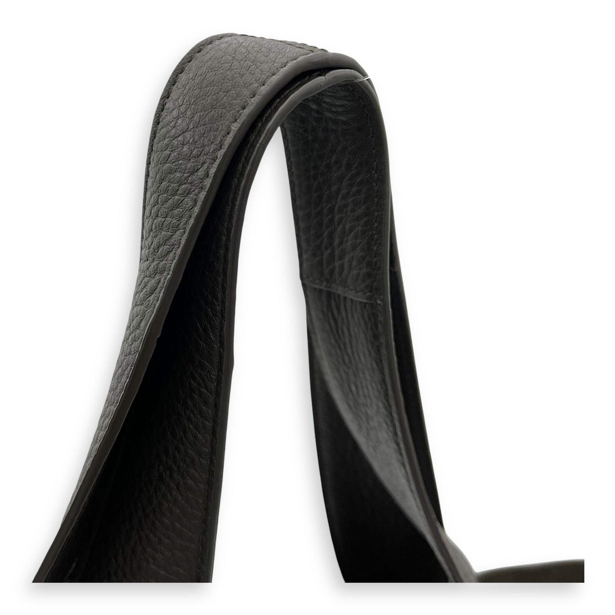 Saint Laurent LE 5 À 7 BEA Tote Bag Green in Calfskin, Silver hardware_7