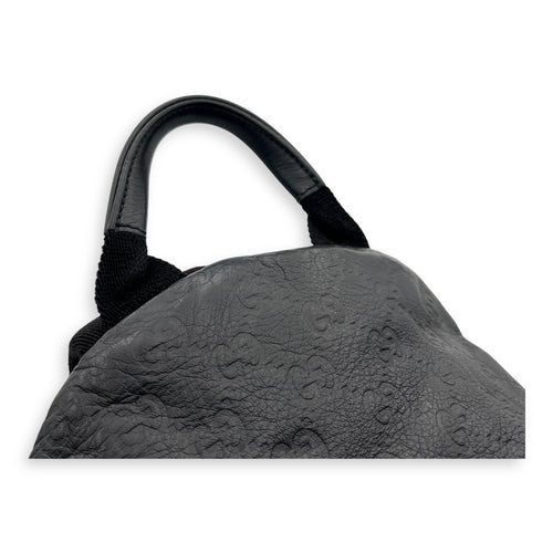 Gucci Guccissima Backpack Black in Calfskin, Gold hardware_7
