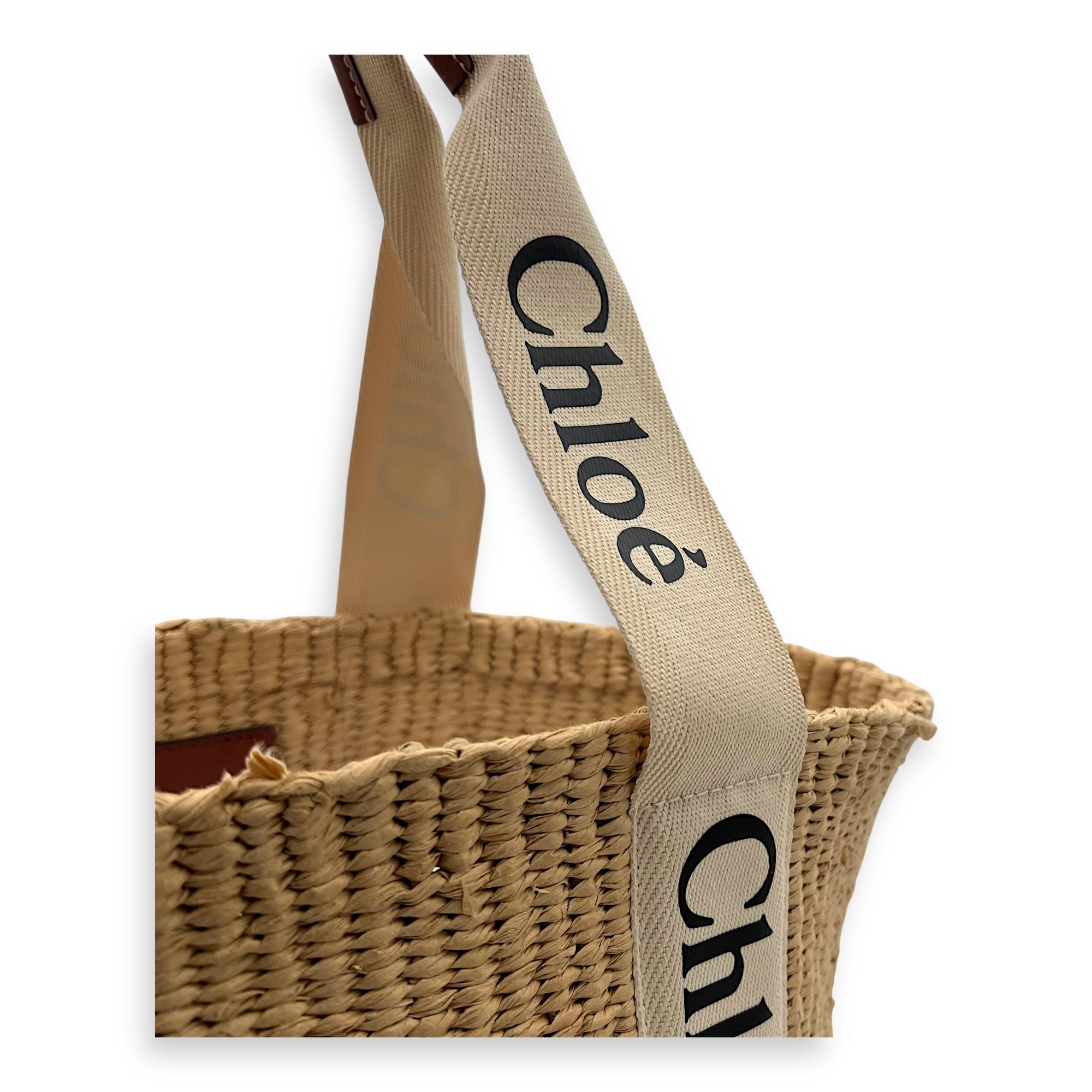 Chloé Woody basket Top Handle Bag Large White in Woody_7