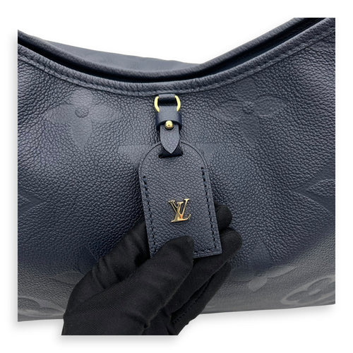 Louis Vuitton Carryall MM Blue Shoulder Bag in Empreinte Leather, Gold hardware_7