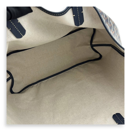 Goyard Saint Louis Tote Bag PM Blue in Coated Canvas, Silver hardware_7