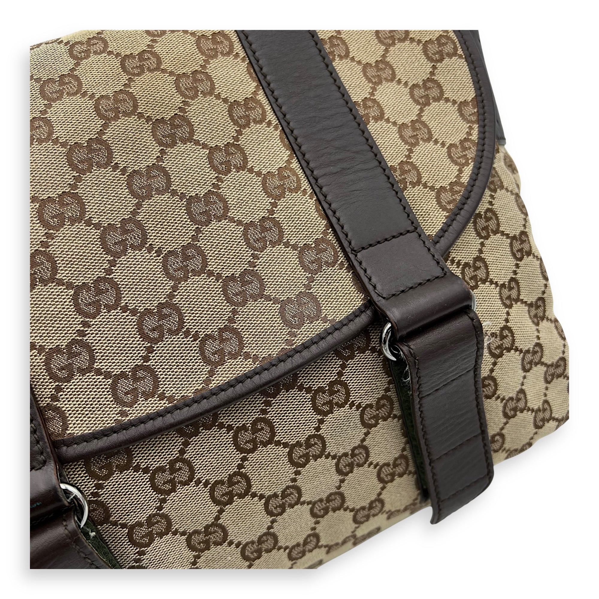 Gucci GG Messenger Brown in Jacquard, Silver hardware_7