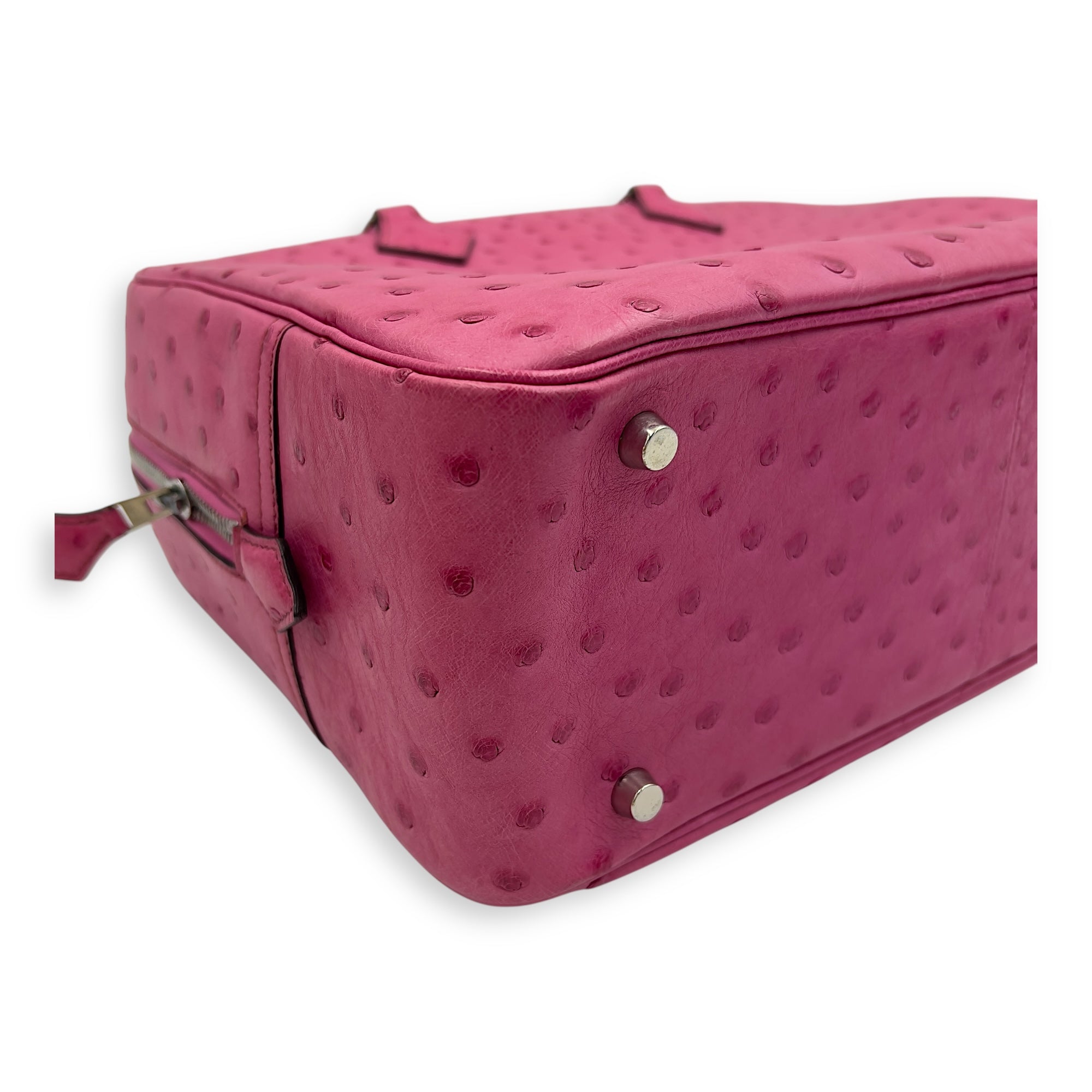 Hermès Plume Pink in Ostrich, Gold hardware_9